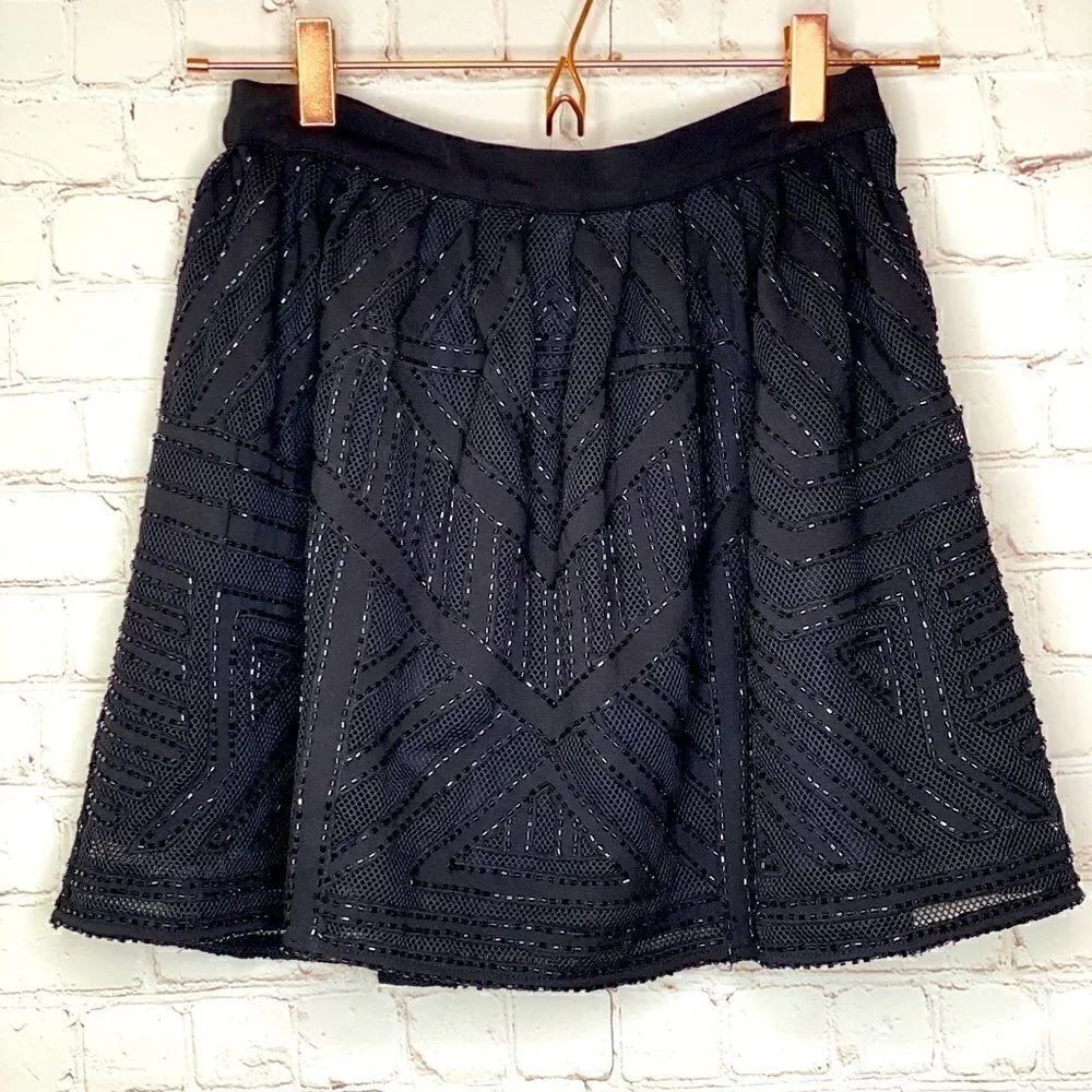 Parker embellished fit and flare skirt